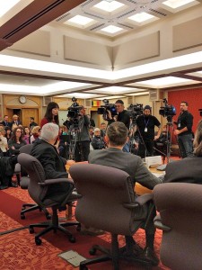 Jodie Emery speaks to the Liberal Senate Forum about decriminalizing marijuana and creating an inclusive model for legalization. Photo: Twitter